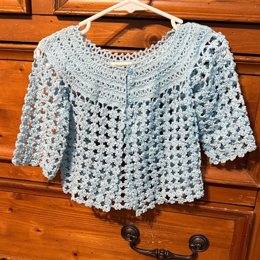 Light Blue for Baby Crochet Sweater